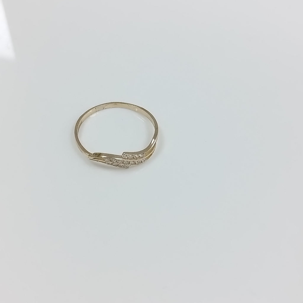ANILLOS CON CIRCONIAS 14K TALLA 7 0.9 GR (NUEVO)