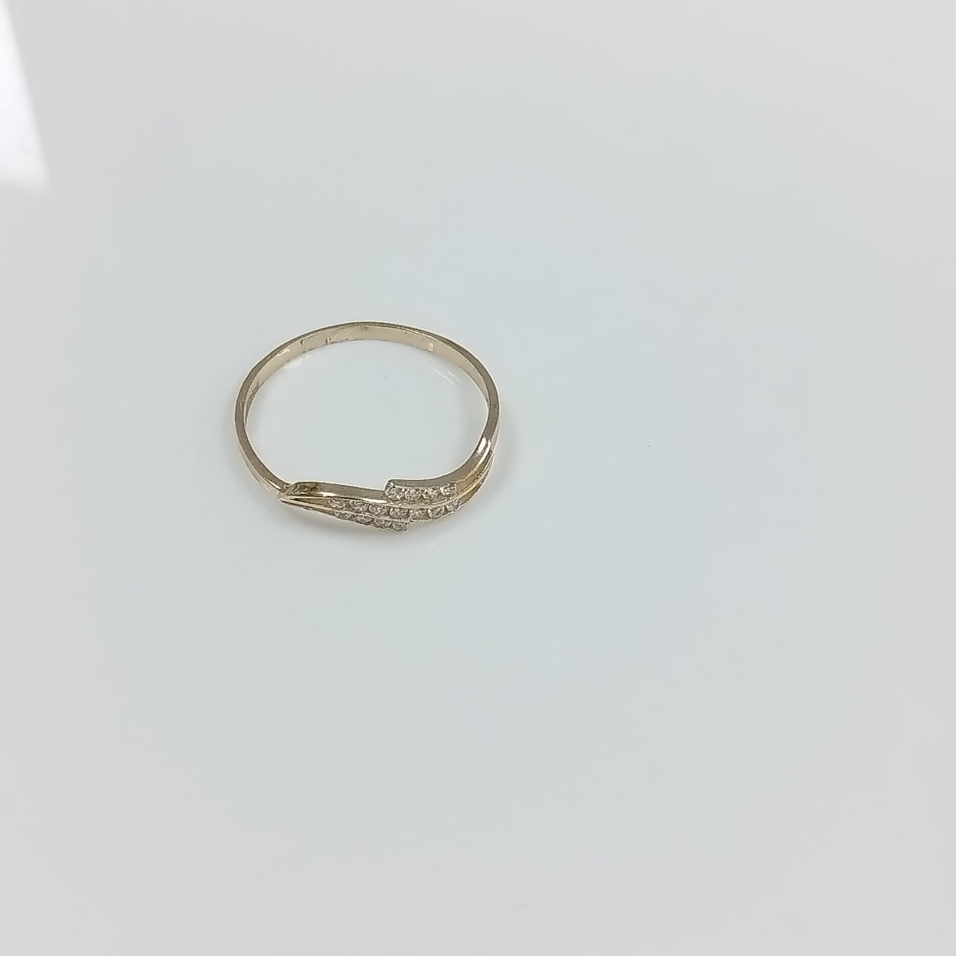 ANILLOS CON CIRCONIAS 14K TALLA 7 0.9 GR (NUEVO)