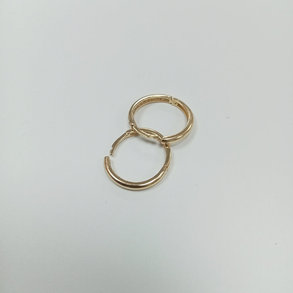 ARETES HUGGIES C CIRCONIA 14K 1.8 GR (NUEVO)
