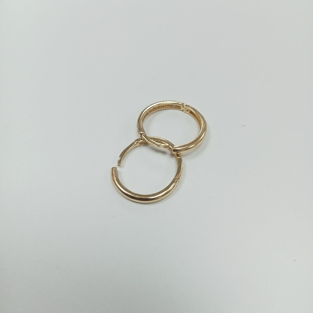 ARETES HUGGIES C CIRCONIA 14K 1.8 GR (NUEVO)
