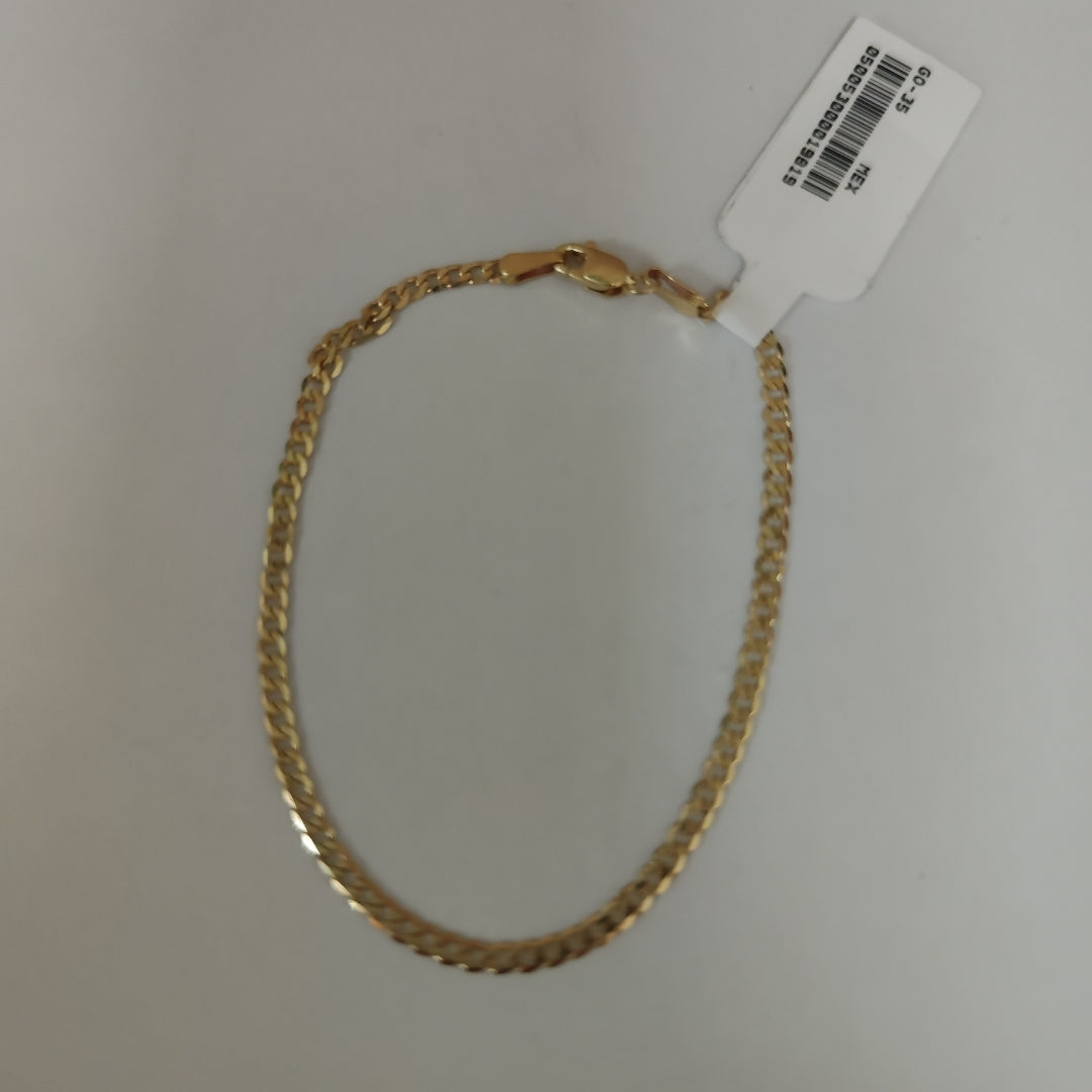 PULSERA TEJIDO BARBADA 14K 18 CM 2.1 GR (NUEVO)