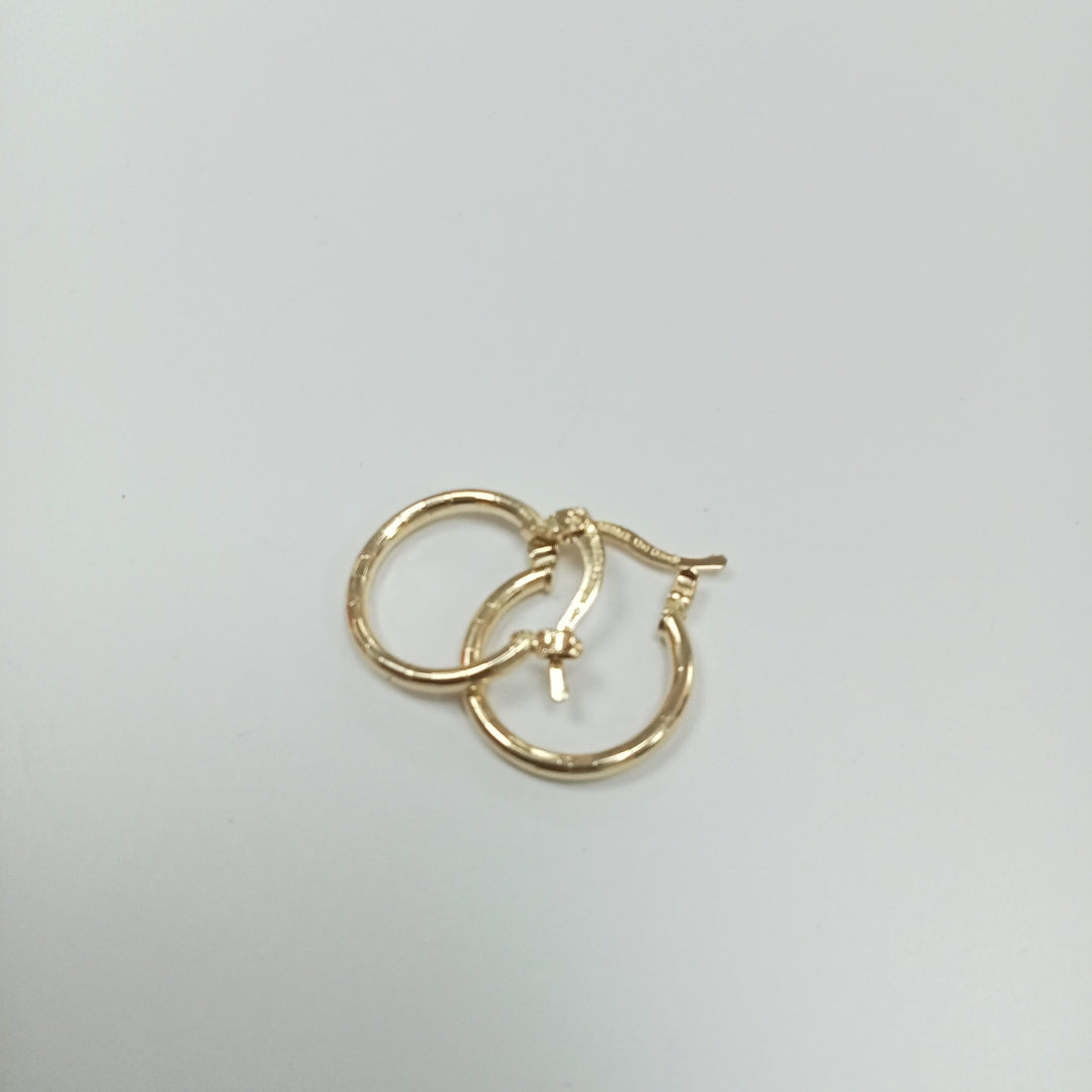 ARETES ARRACADAS ESTRIADAS 14K 1.4 GR (NUEVO)
