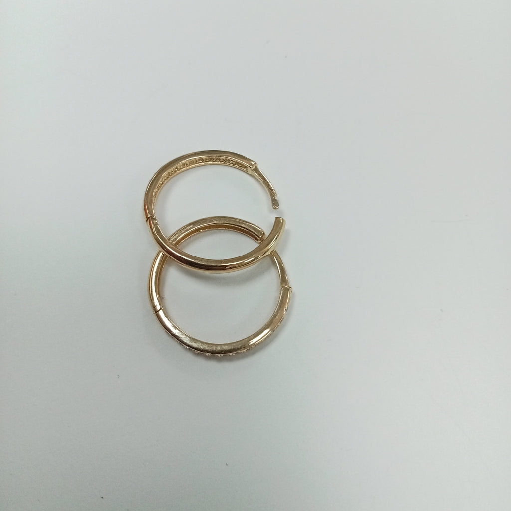 ARETES ARRACADAS C CIRCONIAS 14K 1.8 GR (NUEVO)