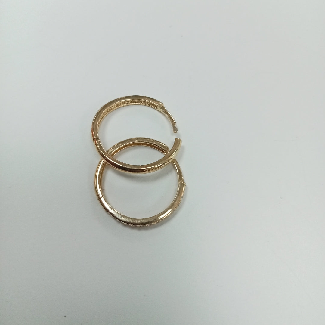 ARETES ARRACADAS C CIRCONIAS 14K 1.8 GR (NUEVO)