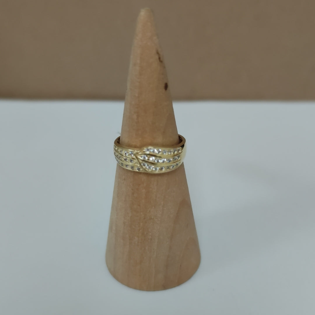 ANILLOS C CIRCONIAS 14K TALLA 8 3.1 GR (NUEVO)