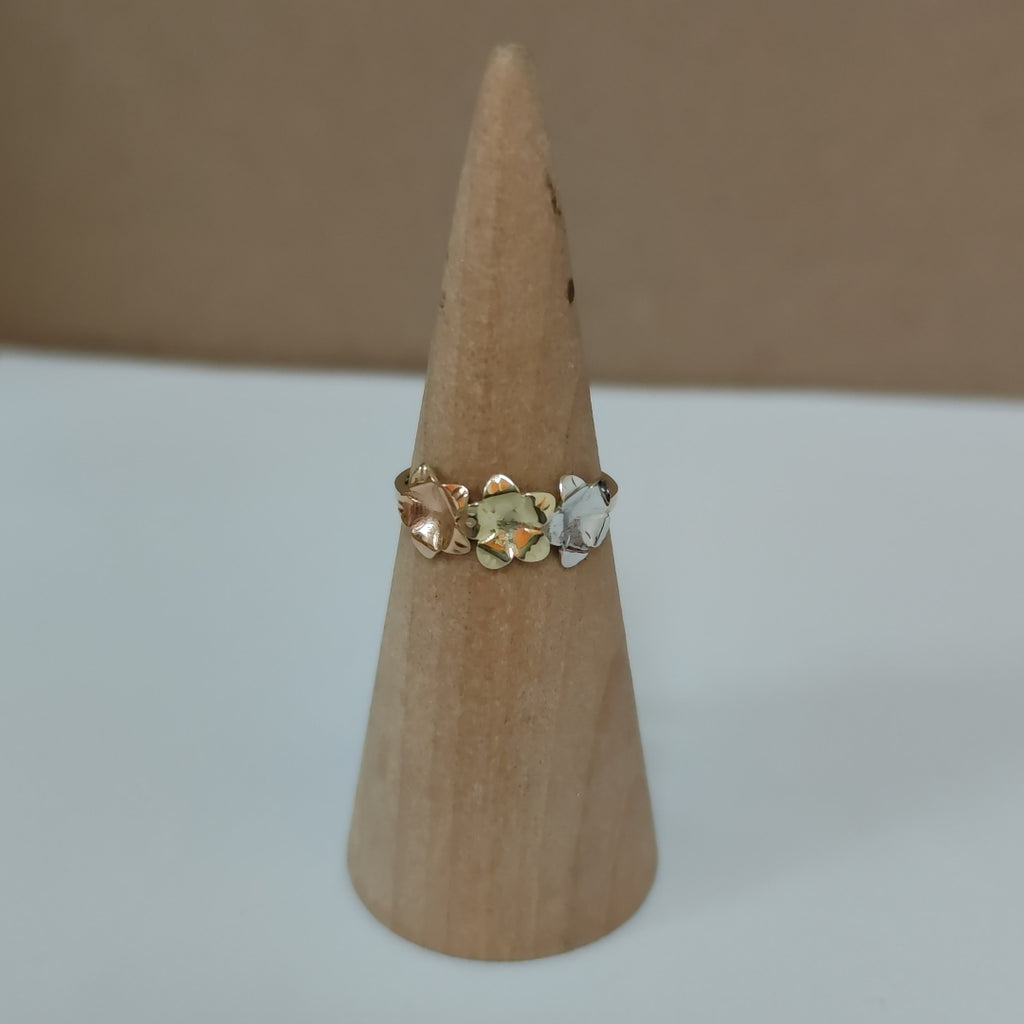 ANILLOS ANILLITO FIG FLORES 10K TALLA 7 1.3 GR (NUEVO)