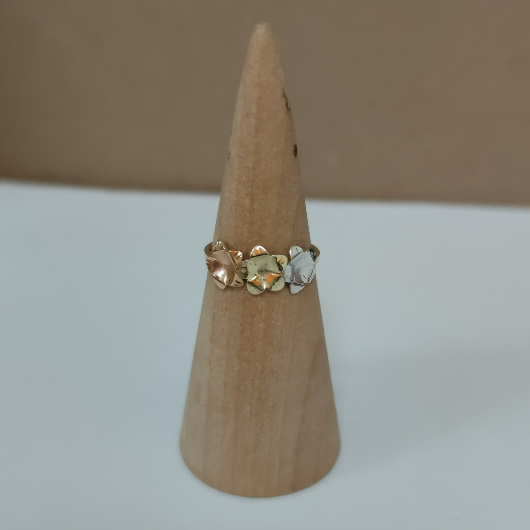 ANILLOS ANILLITO FIG FLORES 10K TALLA 7 1.3 GR (NUEVO)
