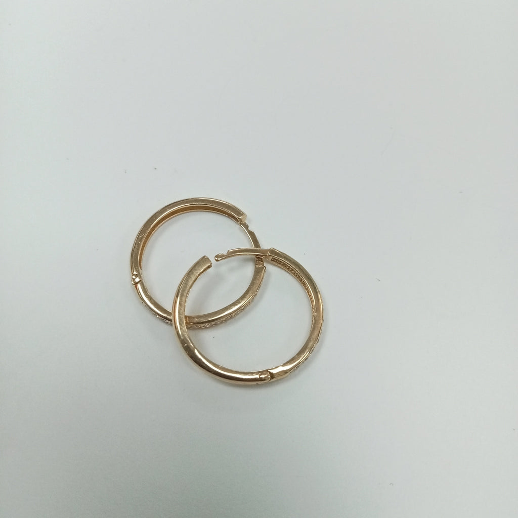 ARETES ARRACADAS C CIRCONIAS 14K 1.9 GR (NUEVO)