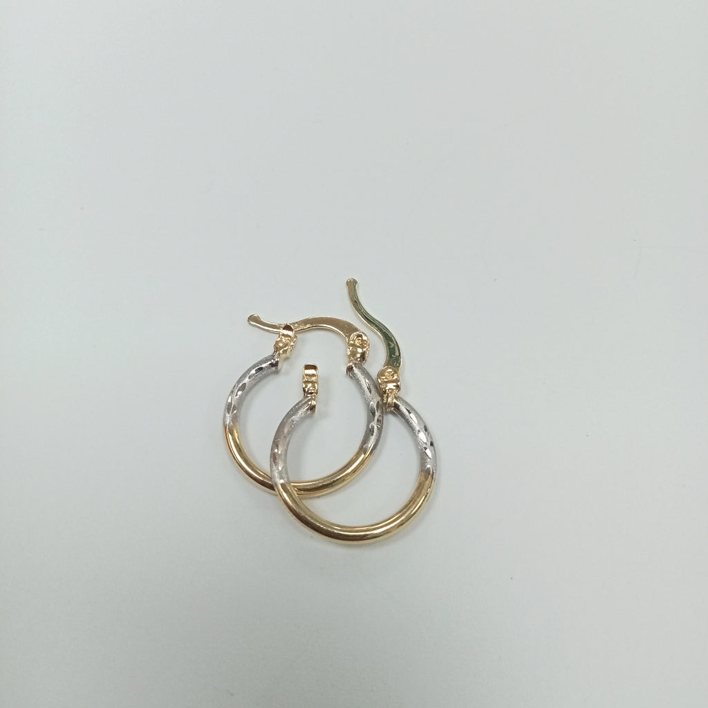 ARETES ARRACADAS COMBINADAS 14K 1.2 GR (NUEVO)