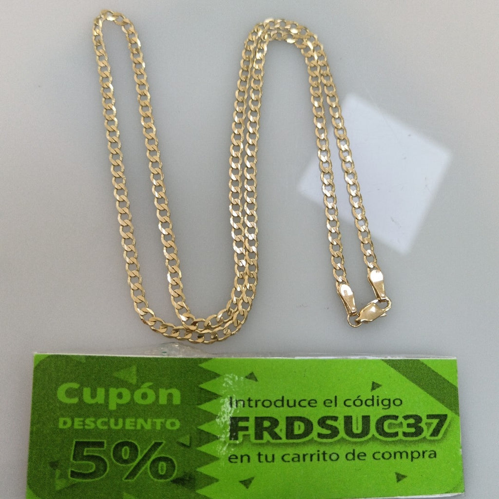 CADENA TEJIDO BARBADA 14K 55 CM 8.3 GR (NUEVO)
