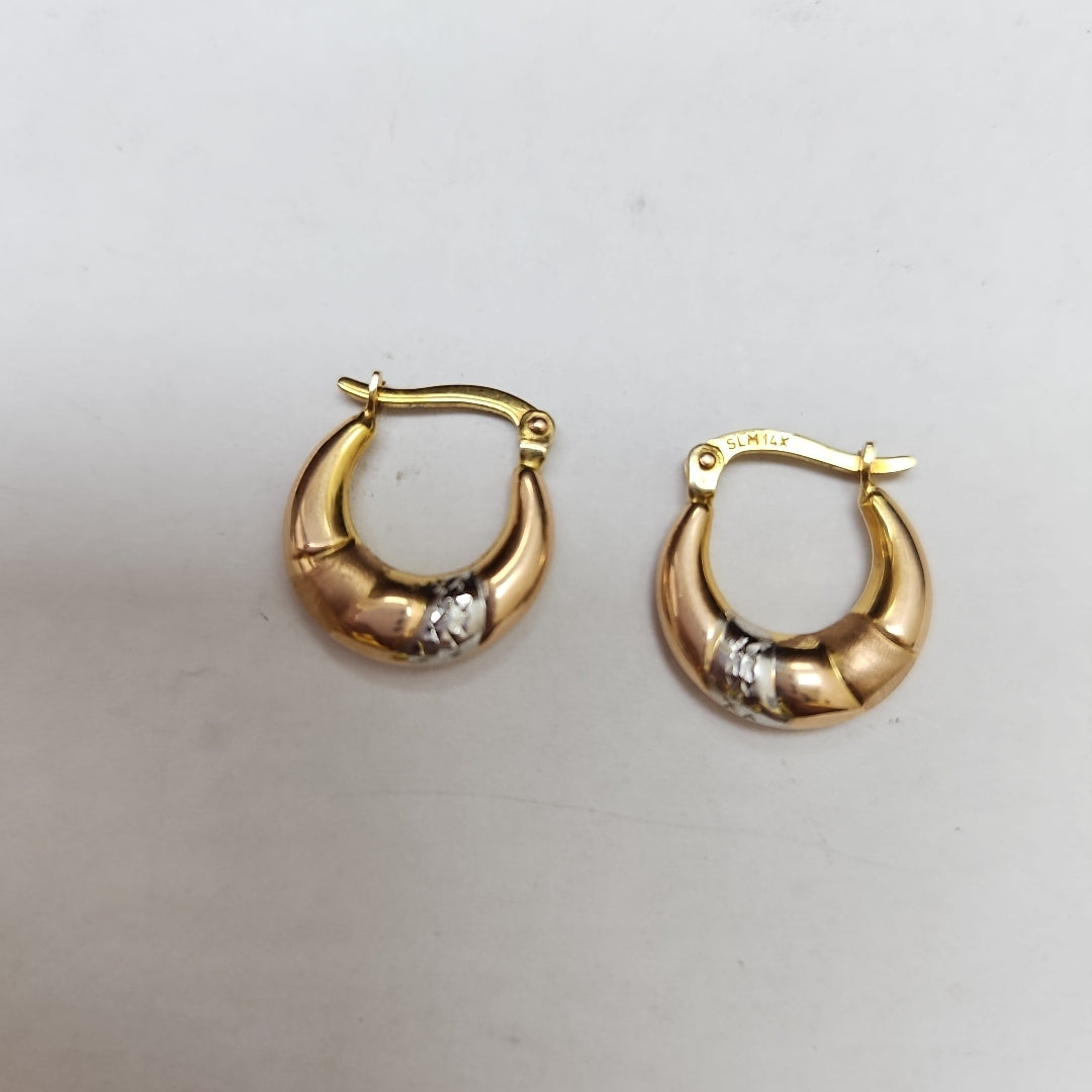 ARRACADAS PAR ORO 14 K 1,50 GRMS (SEMINUEVO)