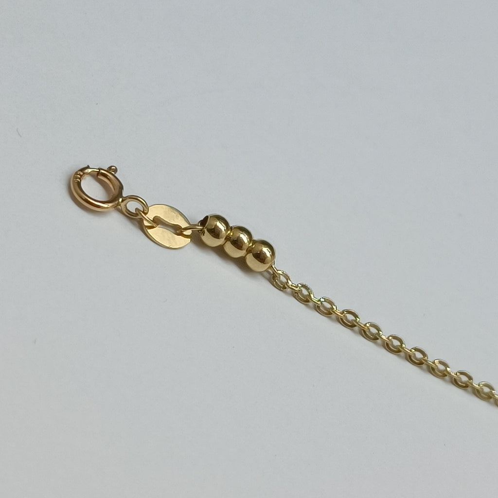 PULSERA TEJIDO ESPECIAL C CORAZONES 14K 18 CM 1.7 GR (NUEVO)