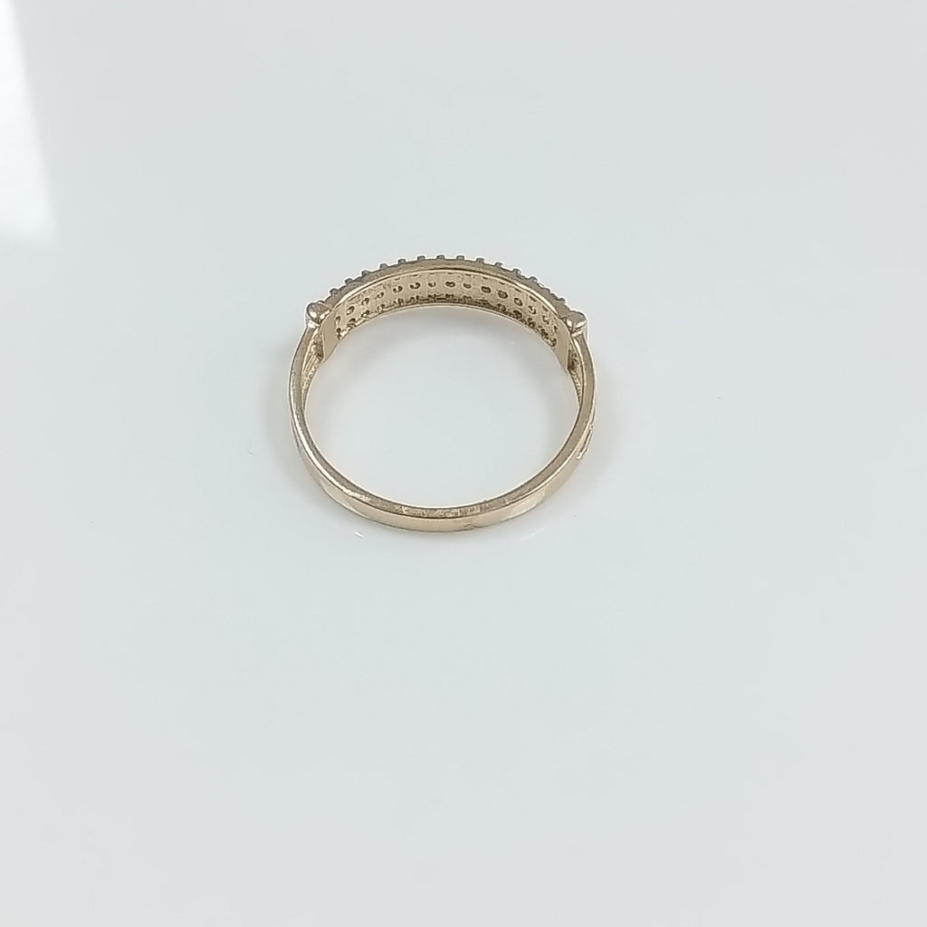 ANILLO ANILLITO C CIRCONIAS 14K 7 TALLA 1.6 GR (NUEVO)