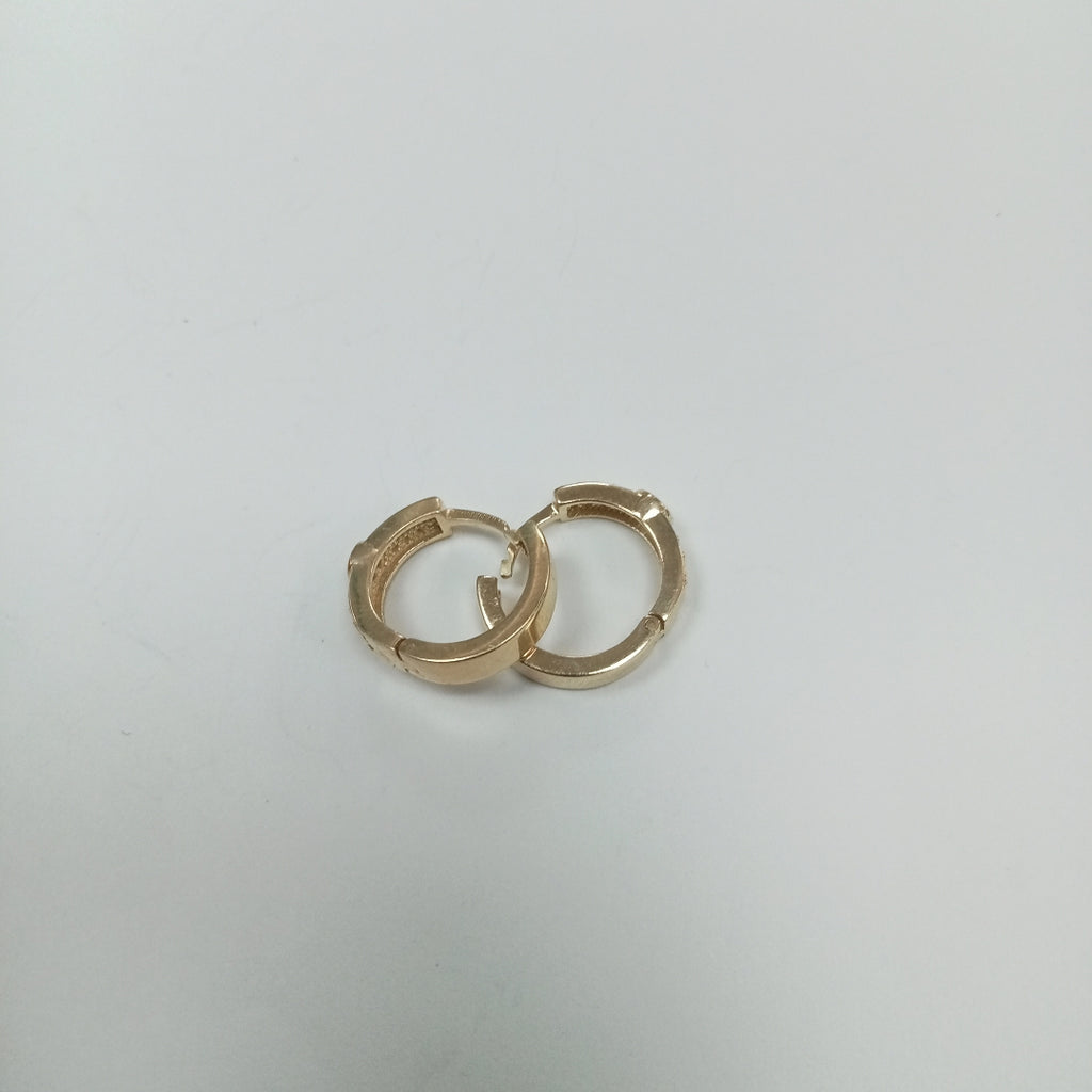 ARETES ARRACADAS C CIRCONIAS 10K 2.7 GR (NUEVO)