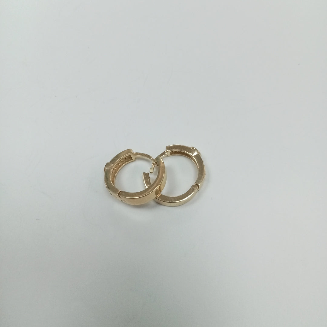 ARETES ARRACADAS C CIRCONIAS 10K 2.7 GR (NUEVO)