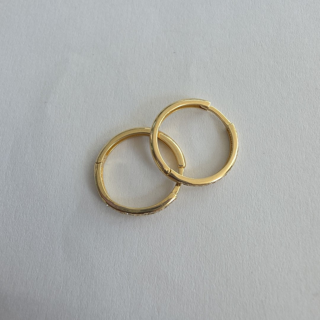 ARETES ARRACADAS C CIRCONIAS 14K 2 GR (NUEVO)