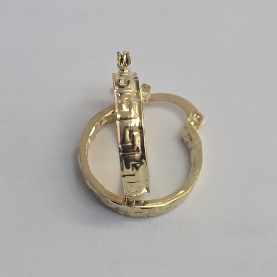 ARETES ARRACADAS FIG GRECAS 14K 1.8 GR (NUEVO)