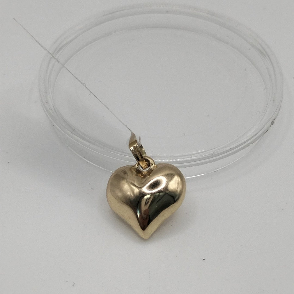 DIJE TEJIDO CORAZON LISO 14K 1 GR (NUEVO)