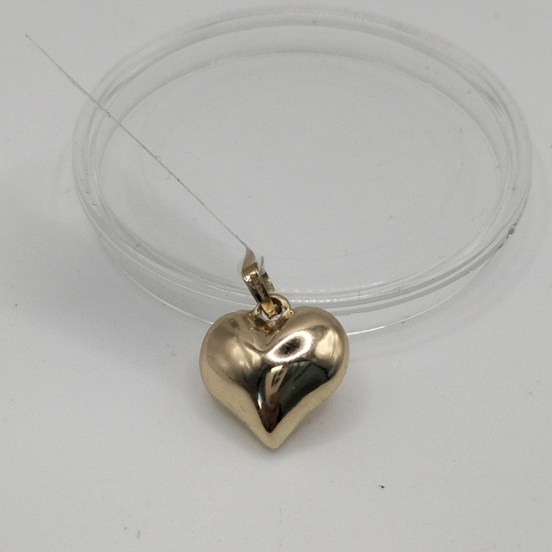 DIJE TEJIDO CORAZON LISO 14K 1 GR (NUEVO)