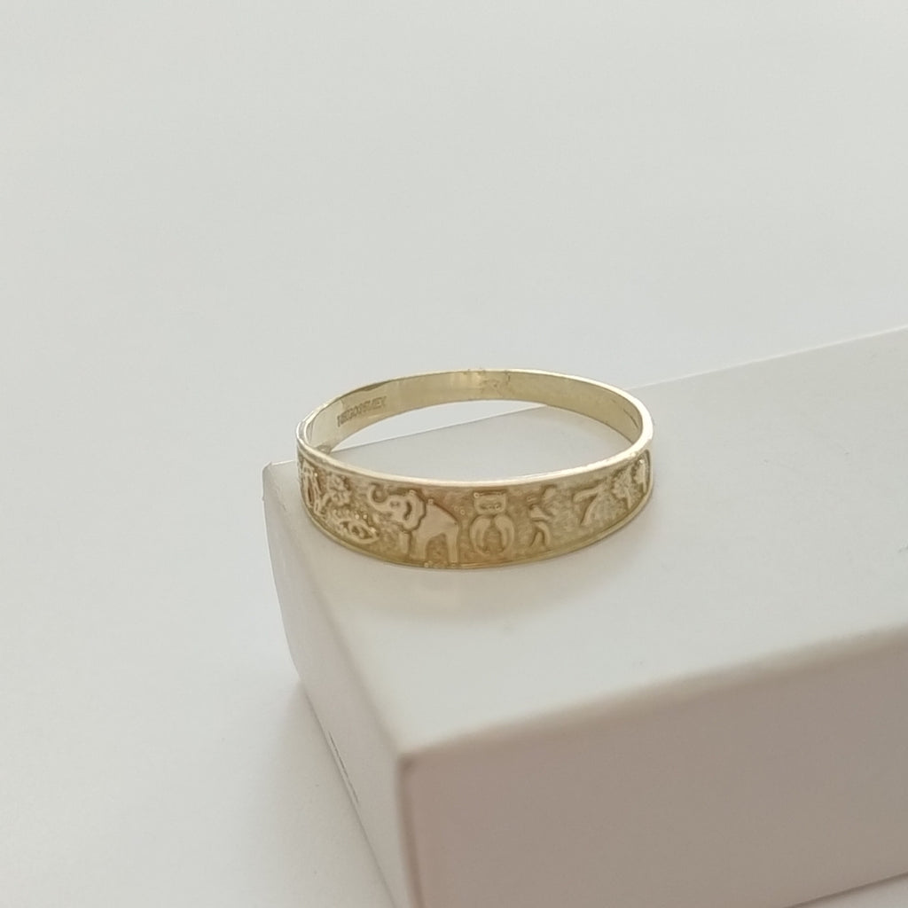 ANILLOS ARGOLLA DE LA SUERTE 10K TALLA 9 1.2 GR (NUEVO)