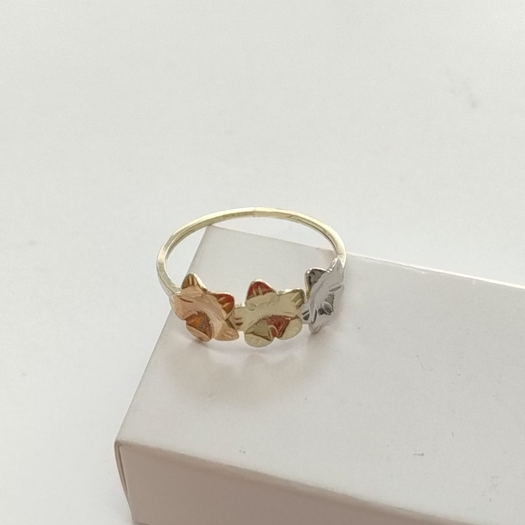 ANILLOS ANILLITO FIG FLORES 10K TALLA 8 1.3 GR (NUEVO)