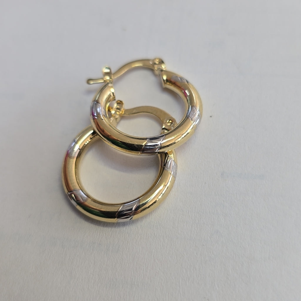 ARETES ARRACADAS COMBINADAS 14K 1.6 GR (NUEVO)