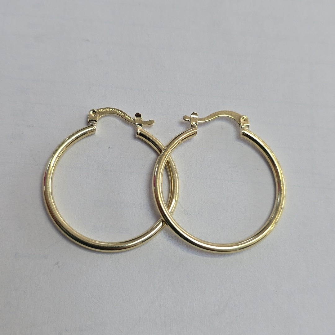 ARETES TEJIDO ARRACADAS LISAS 14K 1.5 GR (NUEVO)