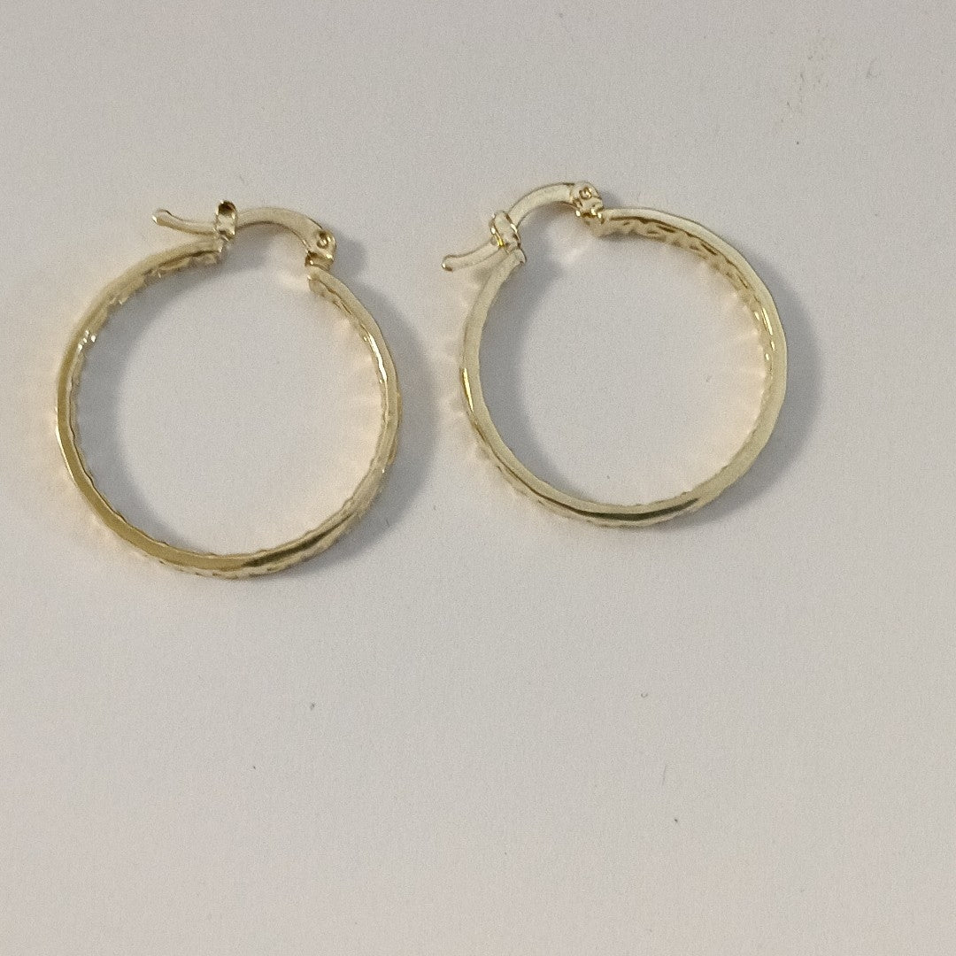 ARETES TEJIDO ARRACADA CON GRECAS 14K 2.7 GR (NUEVO)