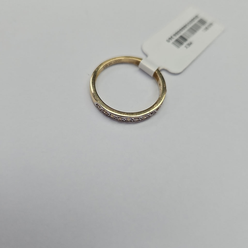 ANILLO ANILLITO C CIRCONIAS 14K 8 TALLA 2.2 GR (NUEVO)