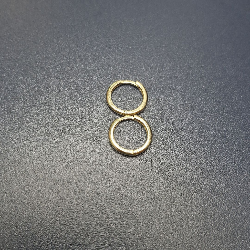 ARETES HUGGIES LISAS 14K 1.6 GR (NUEVO)