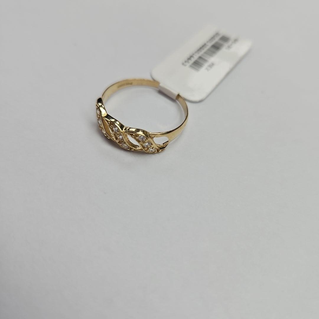 ANILLOS CON CIRCONIAS 14K TALLA 8 1.4 GR (NUEVO)
