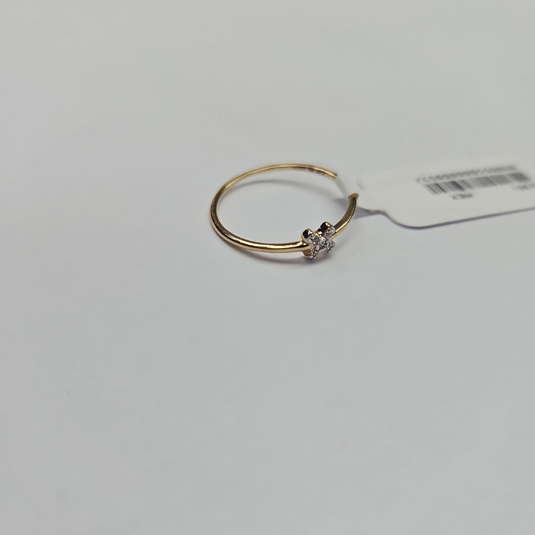 ANILLO ANILLITO C CIRCONIAS 14K 7 TALLA 0.7 GR (NUEVO)
