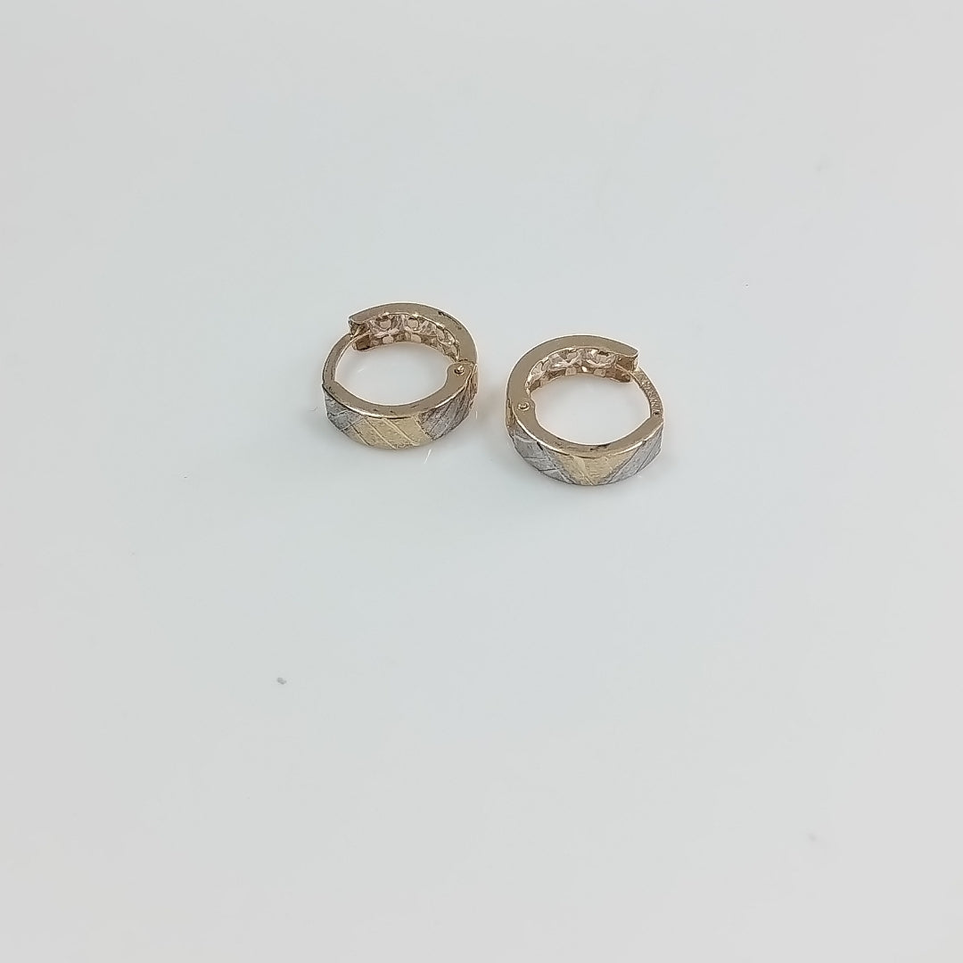 ARETES ARRACADAS C CIRCONIAS 10K 1.3 GR (NUEVO)