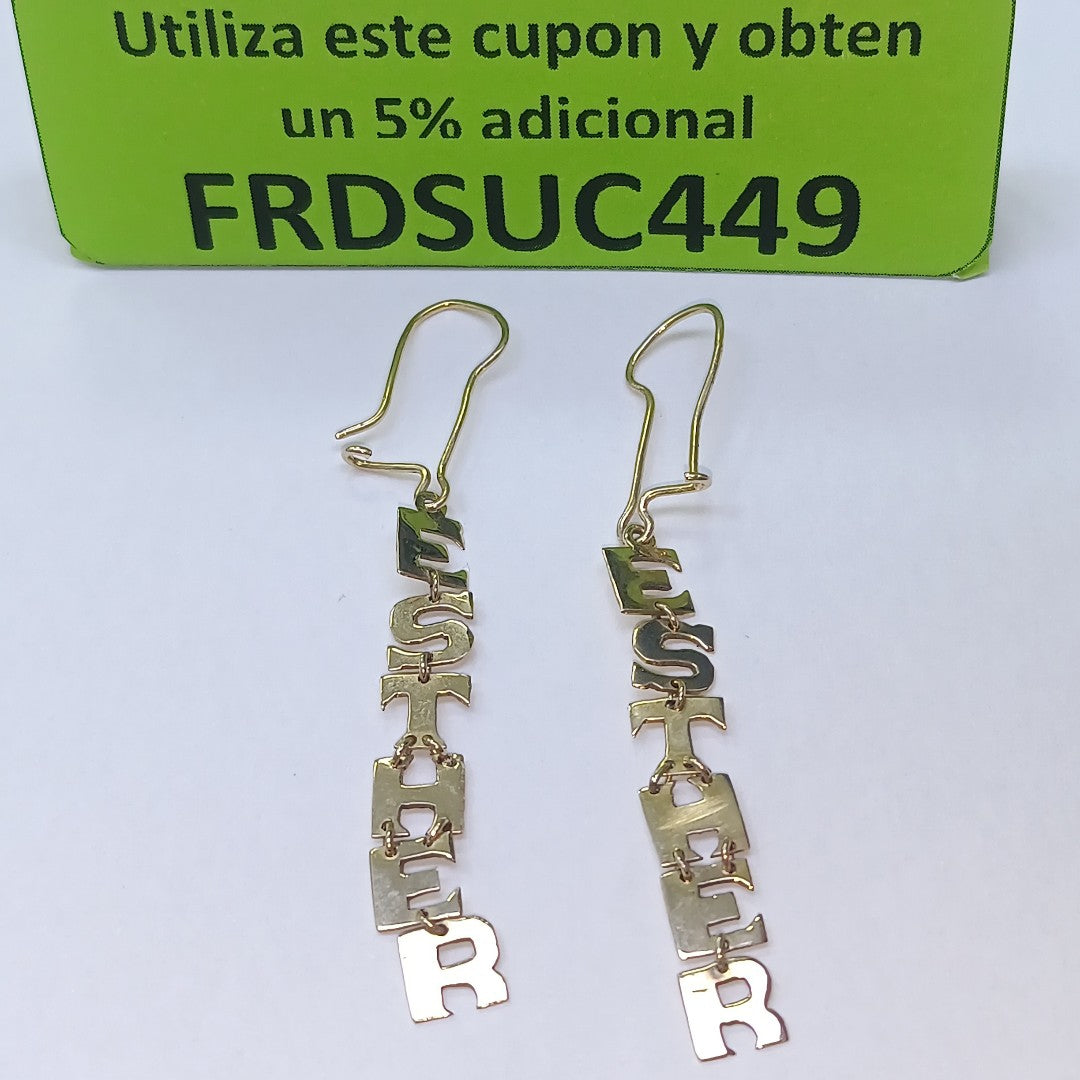 ARETES PAR ORO 14 K 2.7 GRMS (SEMINUEVO)