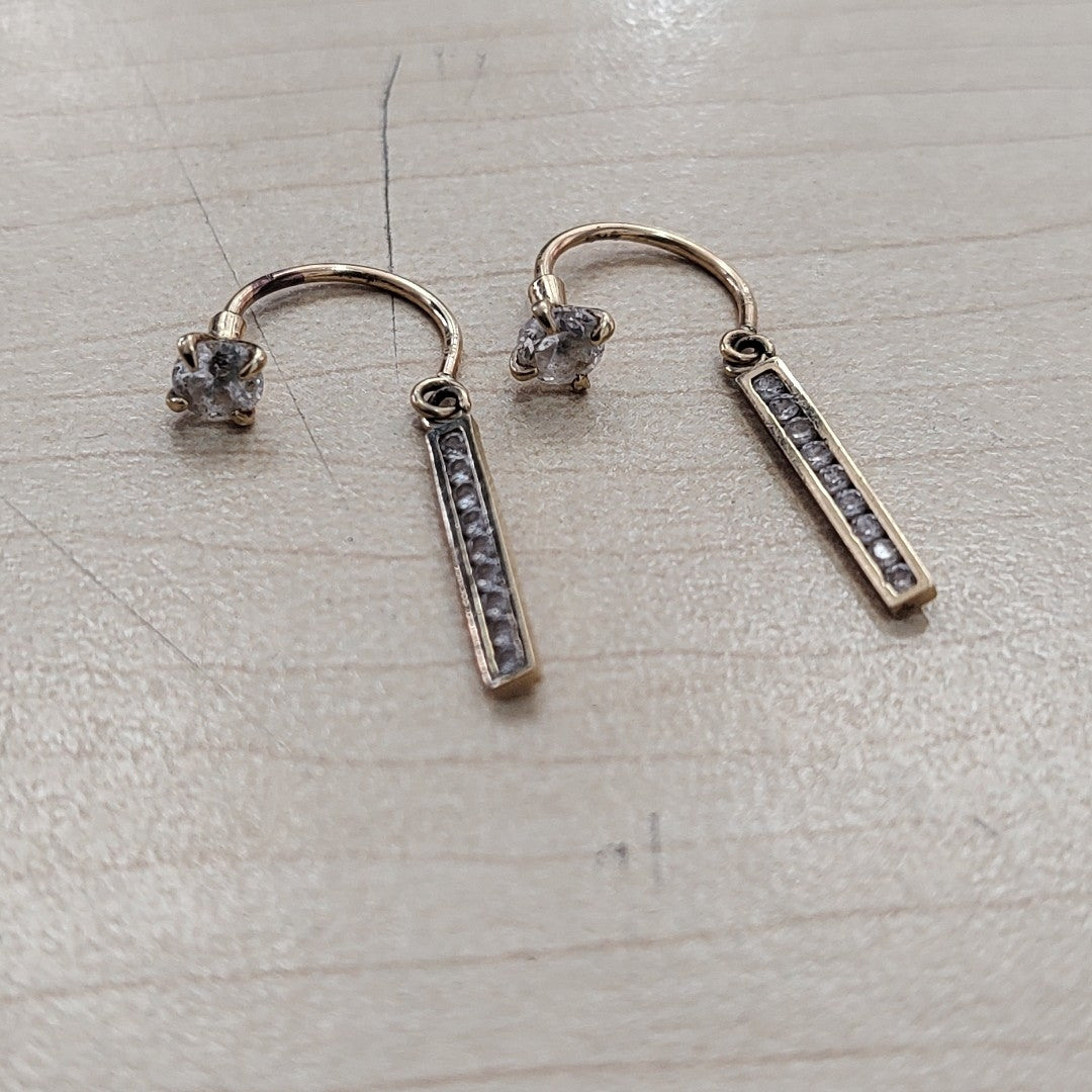 ARETES PAR ORO 14 K 1,50 GRMS (SEMINUEVO)