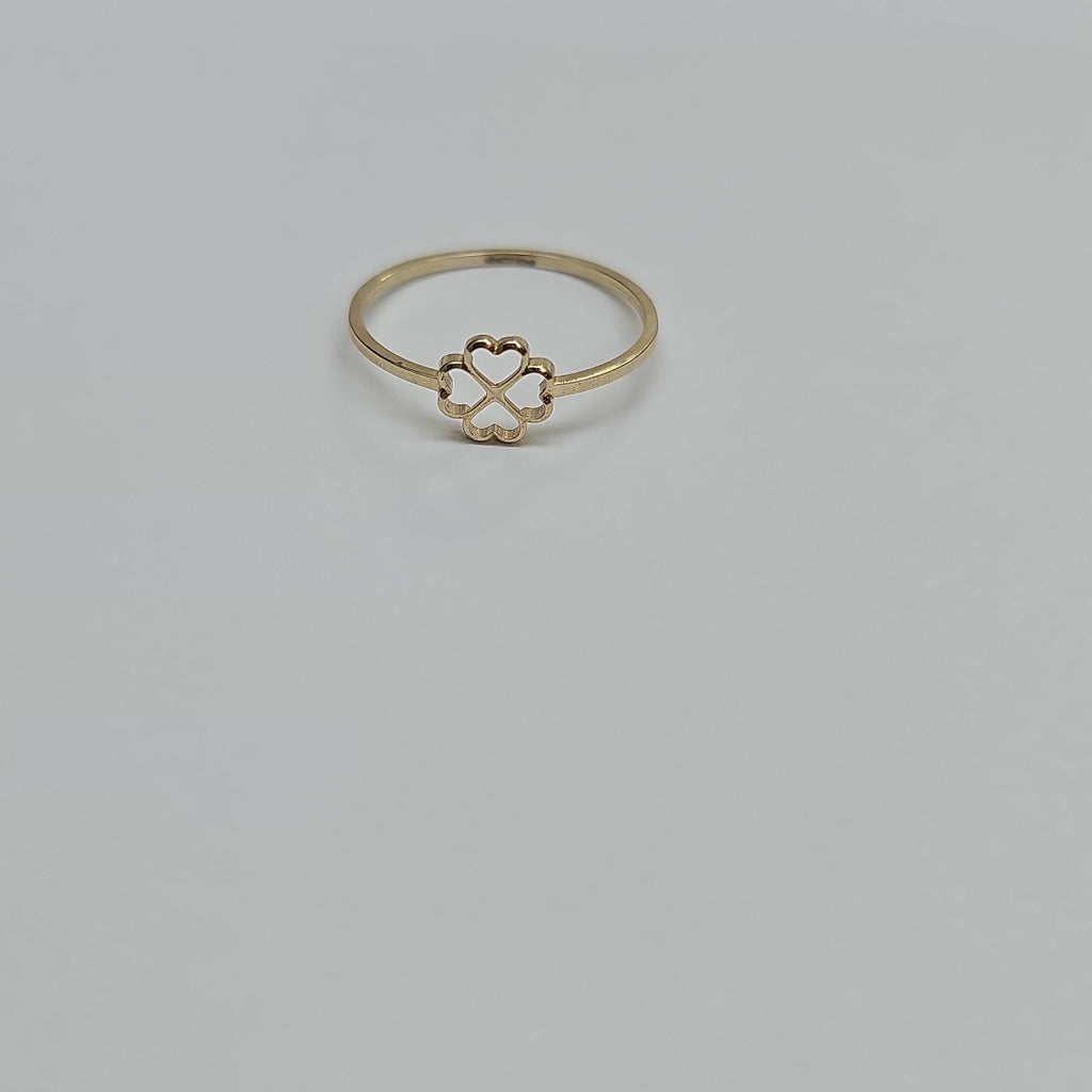 ANILLOS ANILLITO FIG TREBOL 10K TALLA 9 0.8 GR (NUEVO)