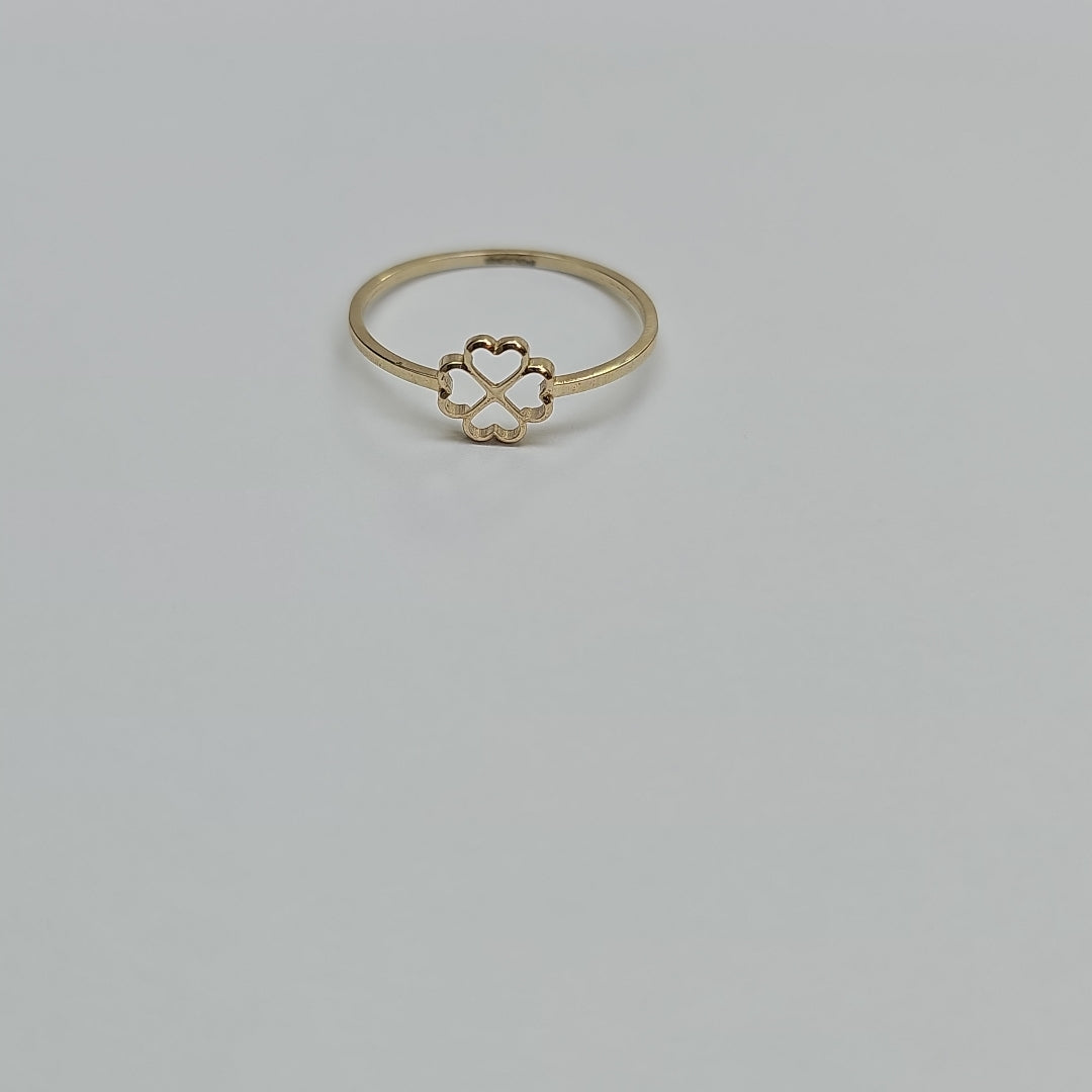ANILLOS ANILLITO FIG TREBOL 10K TALLA 9 0.8 GR (NUEVO)