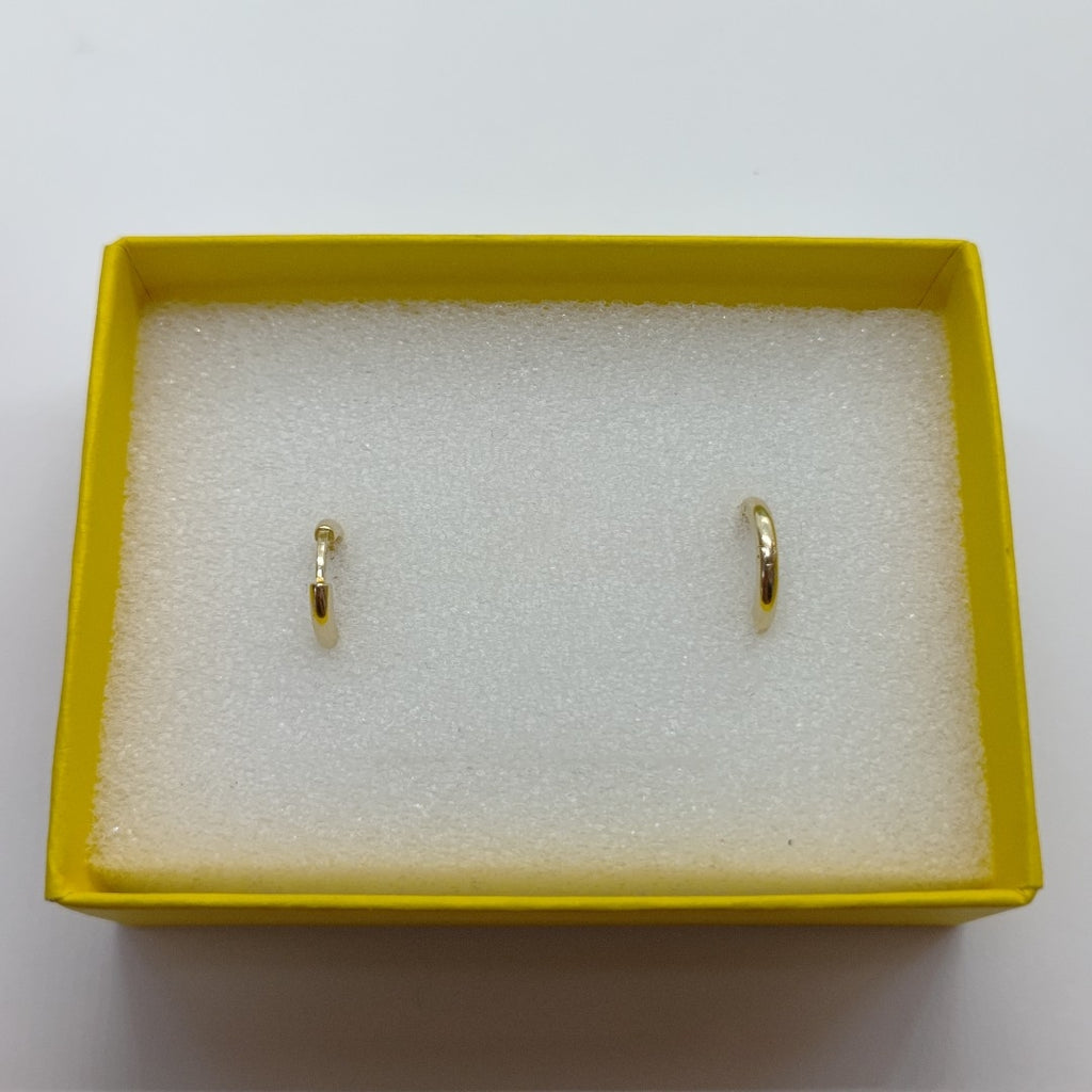 ARETES HUGGIES LISAS 14K 1.3 GR (NUEVO)