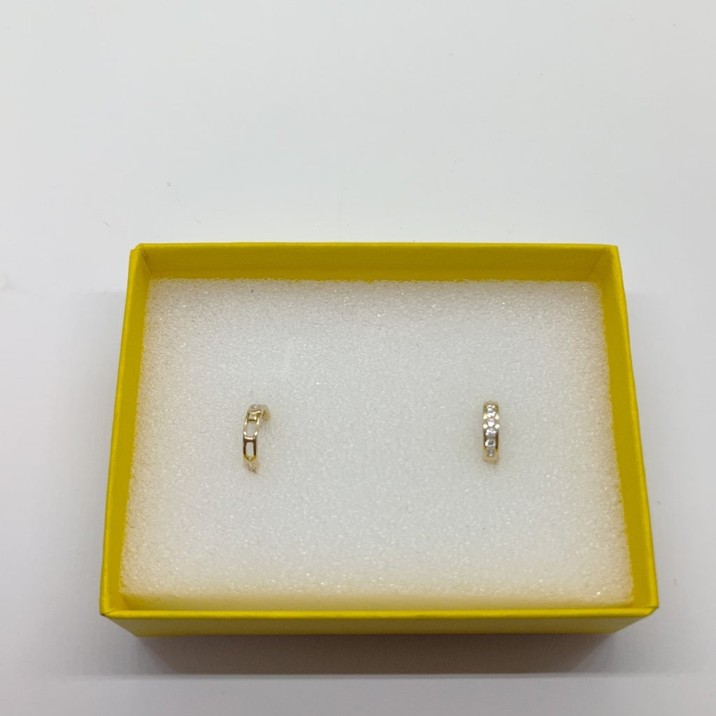 ARETES ARRACADA C CIRCONIAS 14K 1.2 GR (NUEVO)
