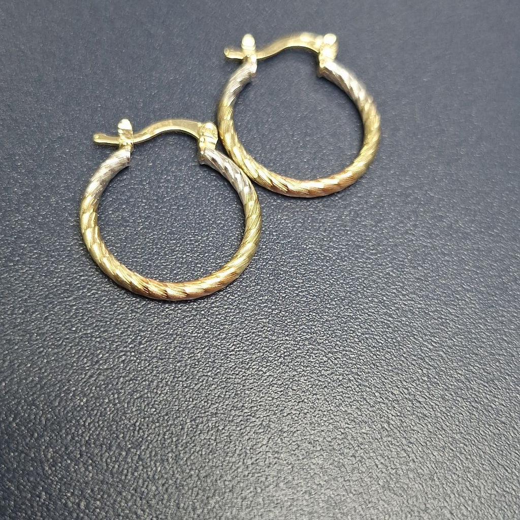 ARETES TEJIDO ARRACADAS TZL COMBINADAS 14K 1.8 GR (NUEVO)