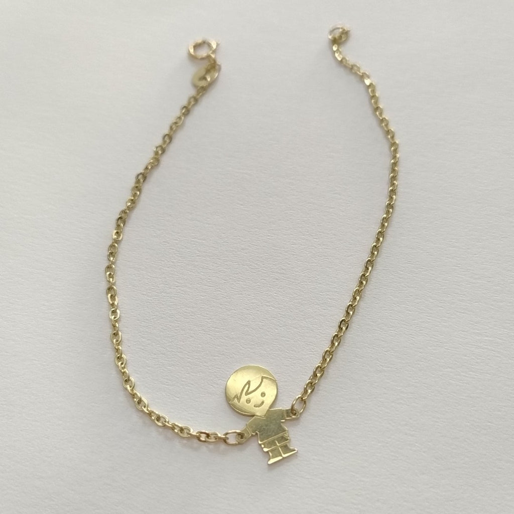 PULSERA TEJIDO ESPECIAL FIG NIÑO 14K 18 CM 1.4 GR (NUEVO)