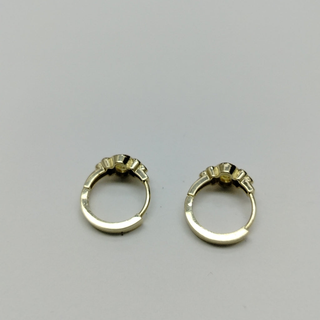 ARETES ARRACADAS CON CIRCONIAS Y PDRAS COL 14K 3.2 GR (NUEVO)