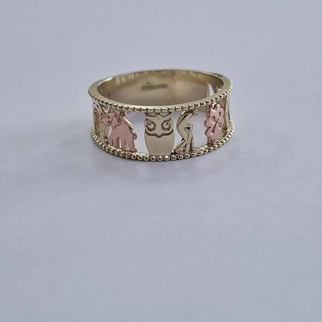ANILLOS ARGOLLA DE LA SUERTE 10K TALLA 8 3 GR (NUEVO)