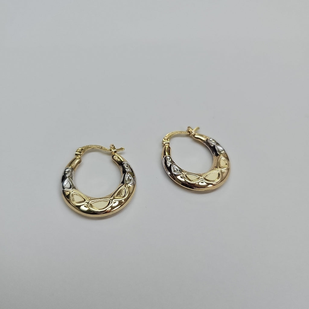 ARETES ARRACADAS COMBINADAS CON INFINITO 14K 2.2 GR (NUEVO)