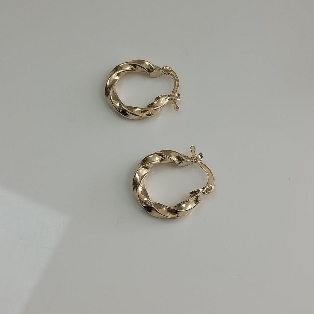 ARETES ARRACADA TORZAL 14K 1.8 GR (NUEVO)