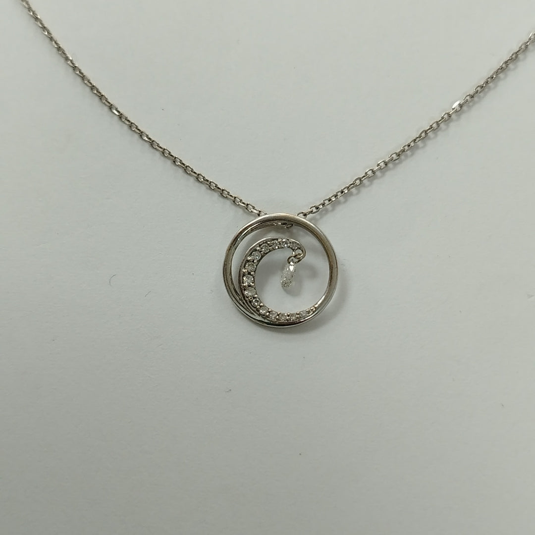 GARGANTILLA ORO, ORO BLANCO 14 K 2.5 GRMS (SEMINUEVO)