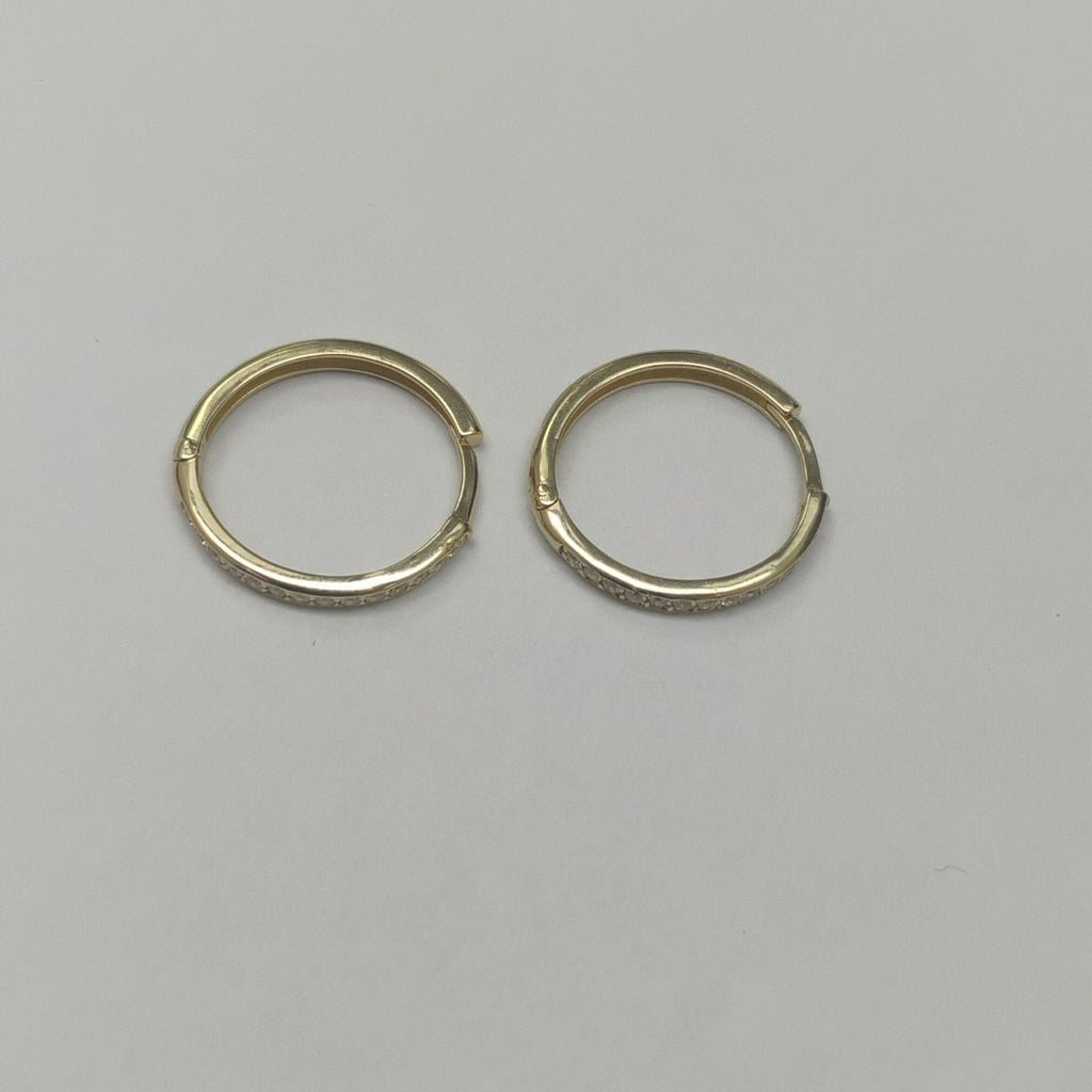 ARETES ARRACADAS C CIRCONIAS 14K 2 GR (NUEVO)
