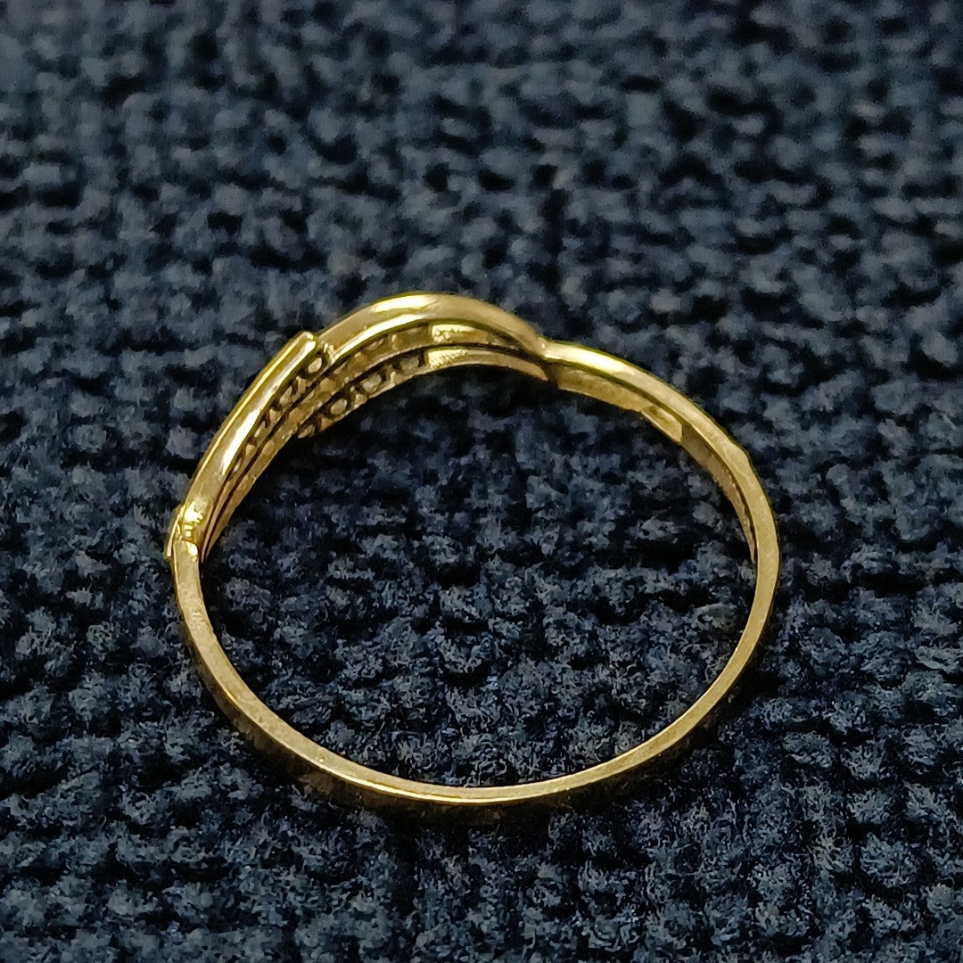 ANILLOS CON CIRCONIAS 14K TALLA 7 0.8 GR (NUEVO)