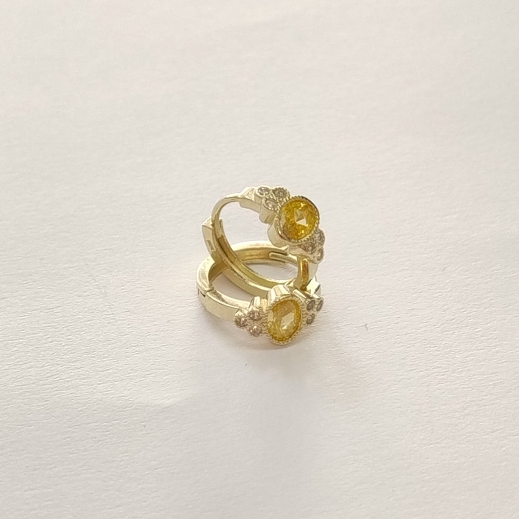 ARETES ARRACADAS CON CIRCONIAS Y PDRAS COL 14K 3.3 GR (NUEVO)
