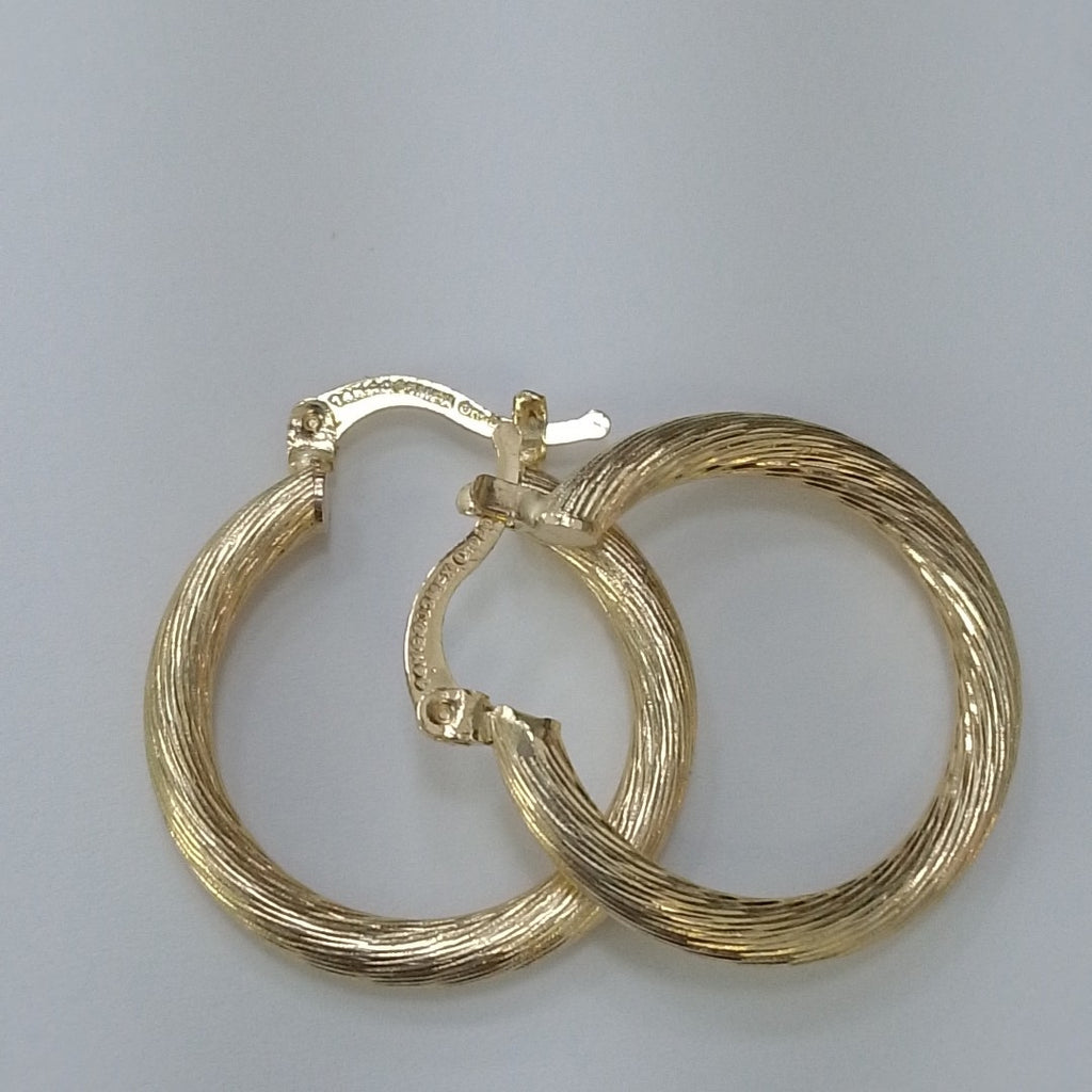 ARETES TEJIDO ARRACADAS ASTRIADAS 14K 2.7 GR (NUEVO)